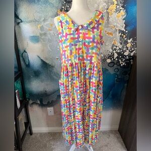 Beck Sport | Vintage Colorful Peter Pan Collar Dress